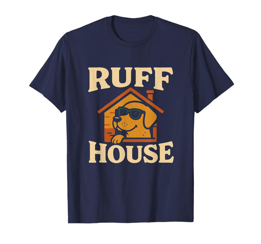 Ruff House Funny Cool Dog Sunglasses Home Pet Dog Puppy T-Shirt