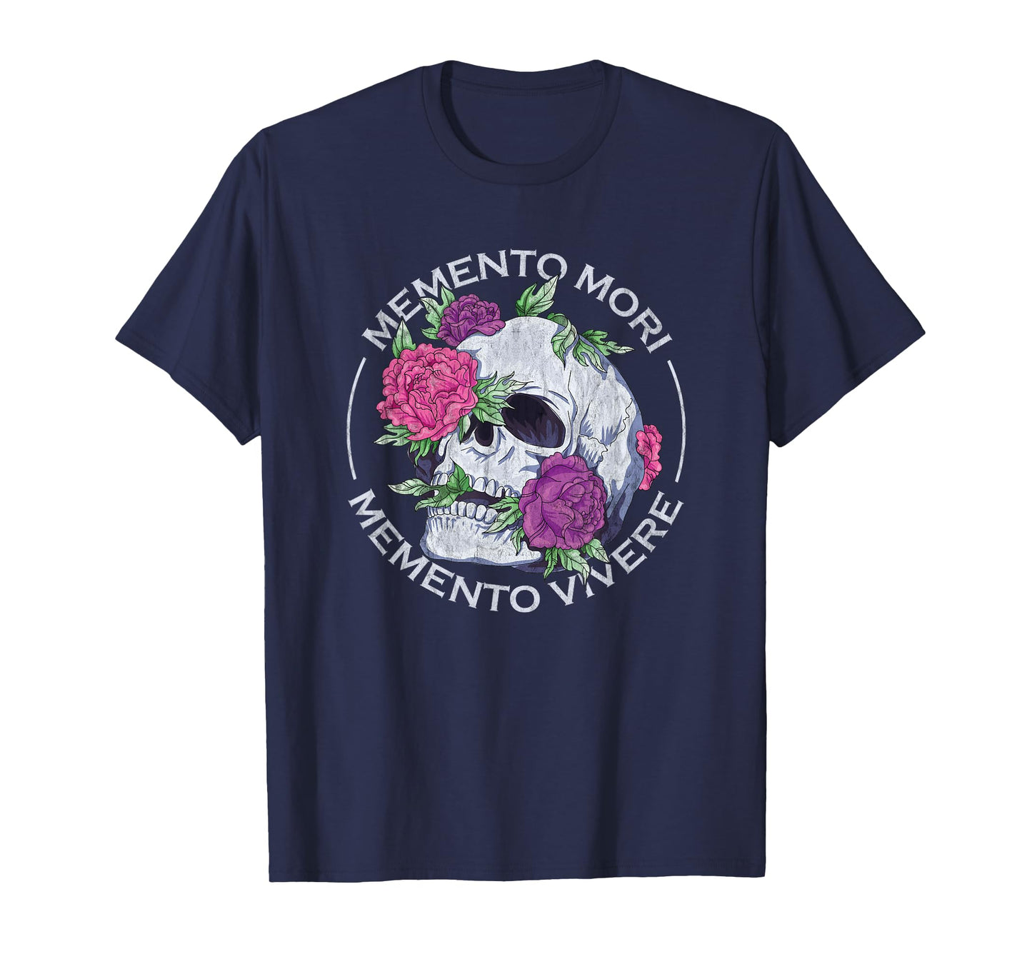 Memento Mori Memento Vivere Latin Stoic Saying T-Shirt