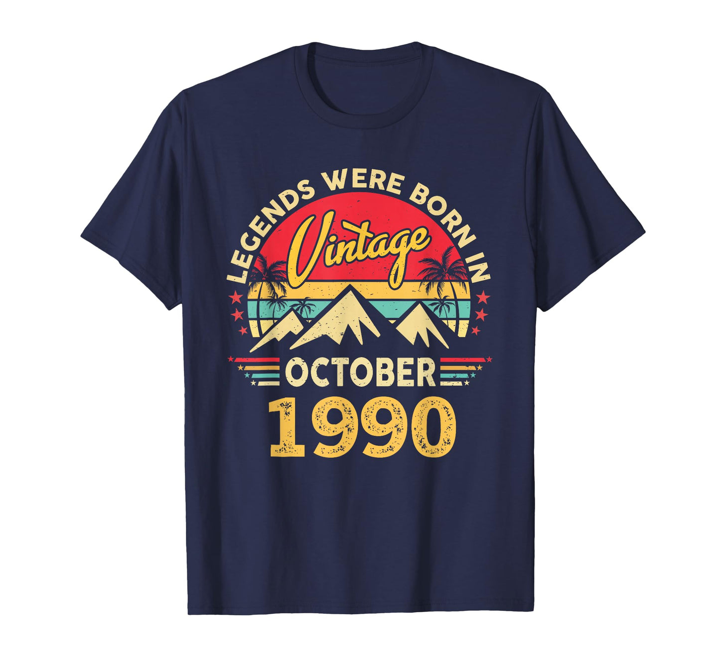 Vintage 35th Birthday Legends were Born in October 1990 T-Shirt