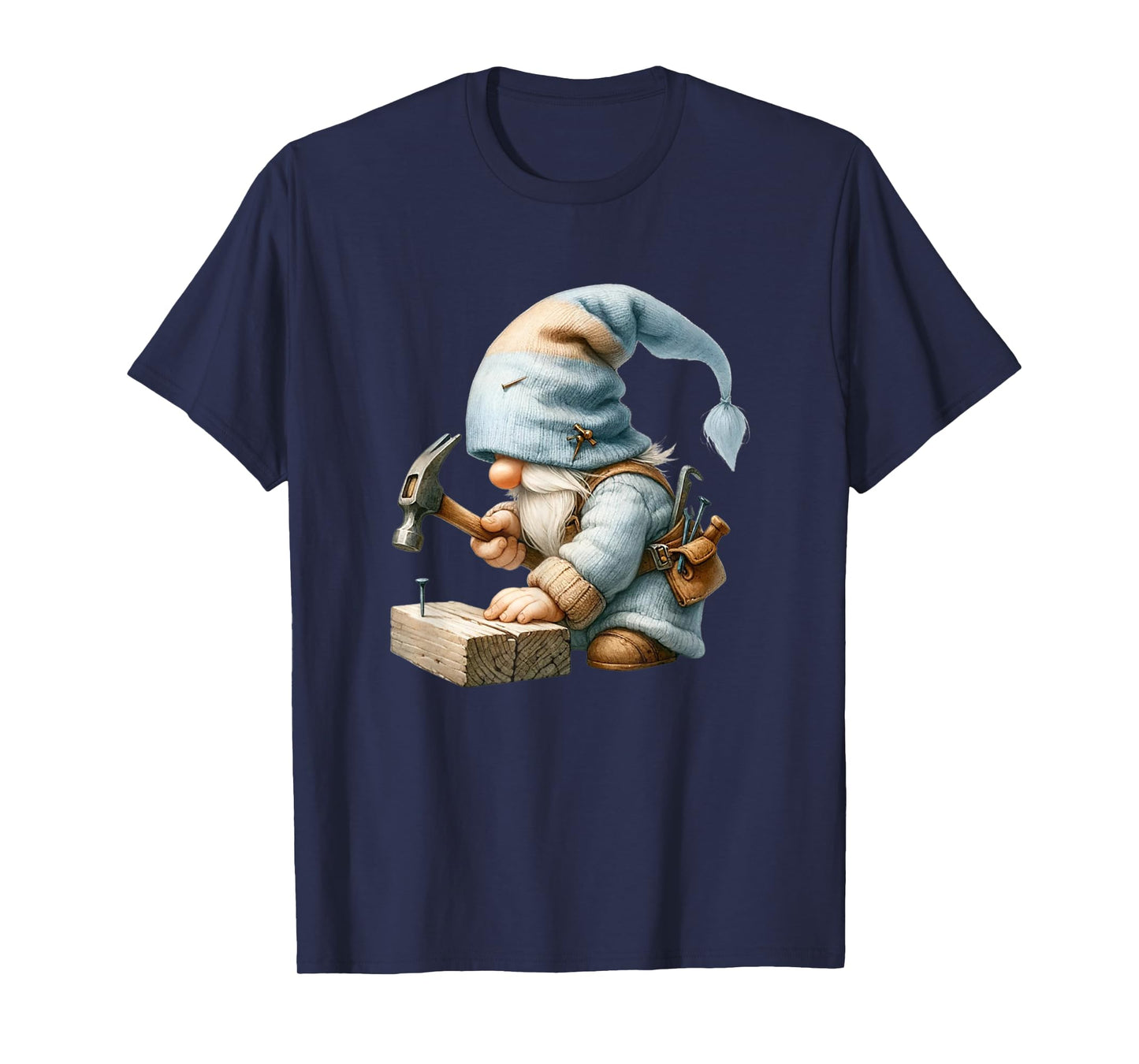 Woodworking Gnome With Carpenter`s Hammer For Woodworker T-Shirt