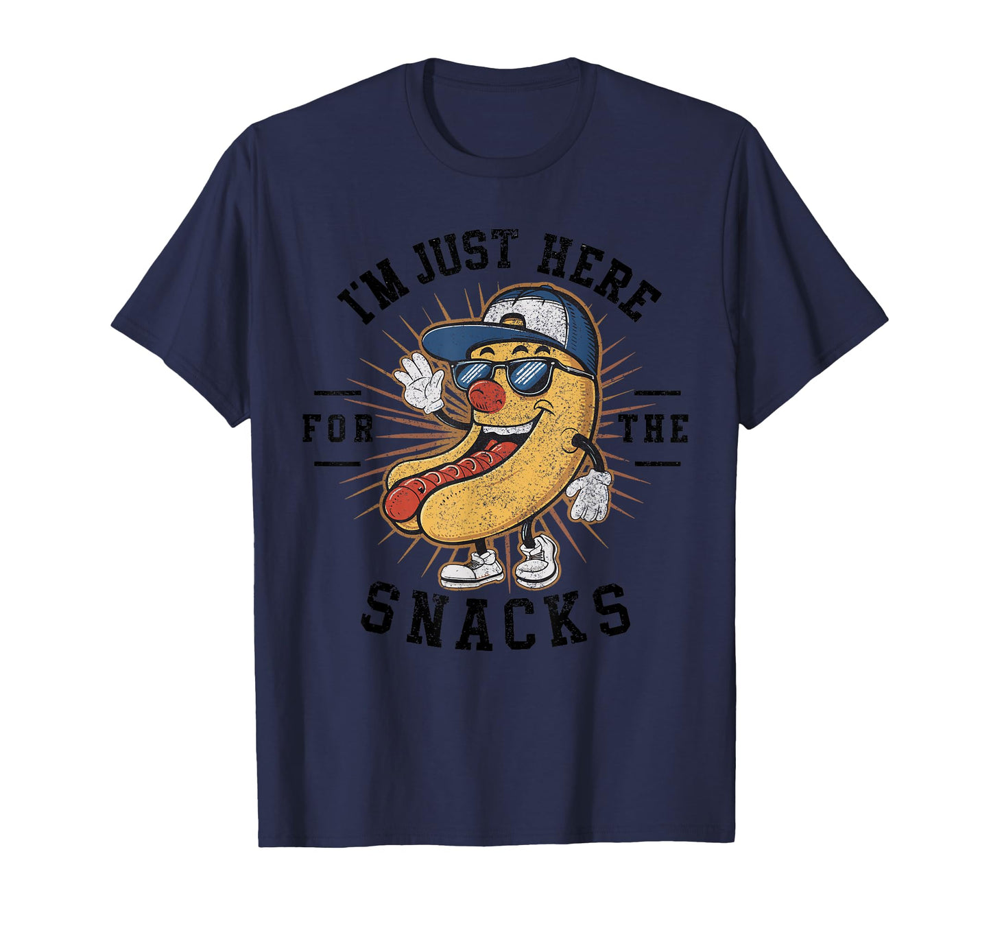 Funny I'm Just Here For The Snacks Football T-Shirt