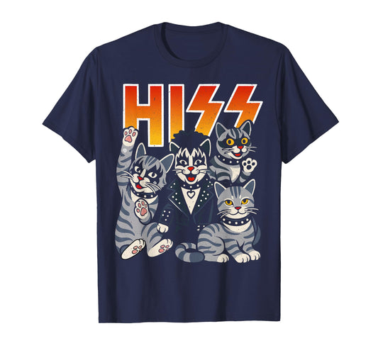 Hiss Cats Rock Kittens Kitty Rocking Music Cat Lovers T-Shirt