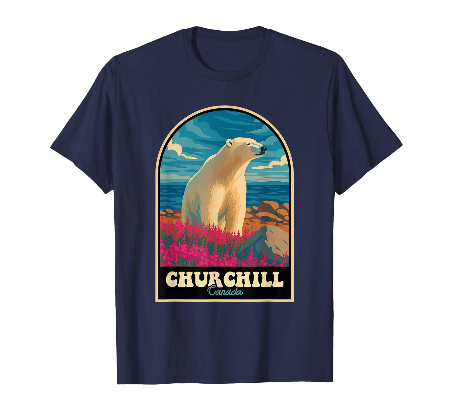 Churchill Canada Polar Bear Vintage Arctic Wildlife Design T-Shirt