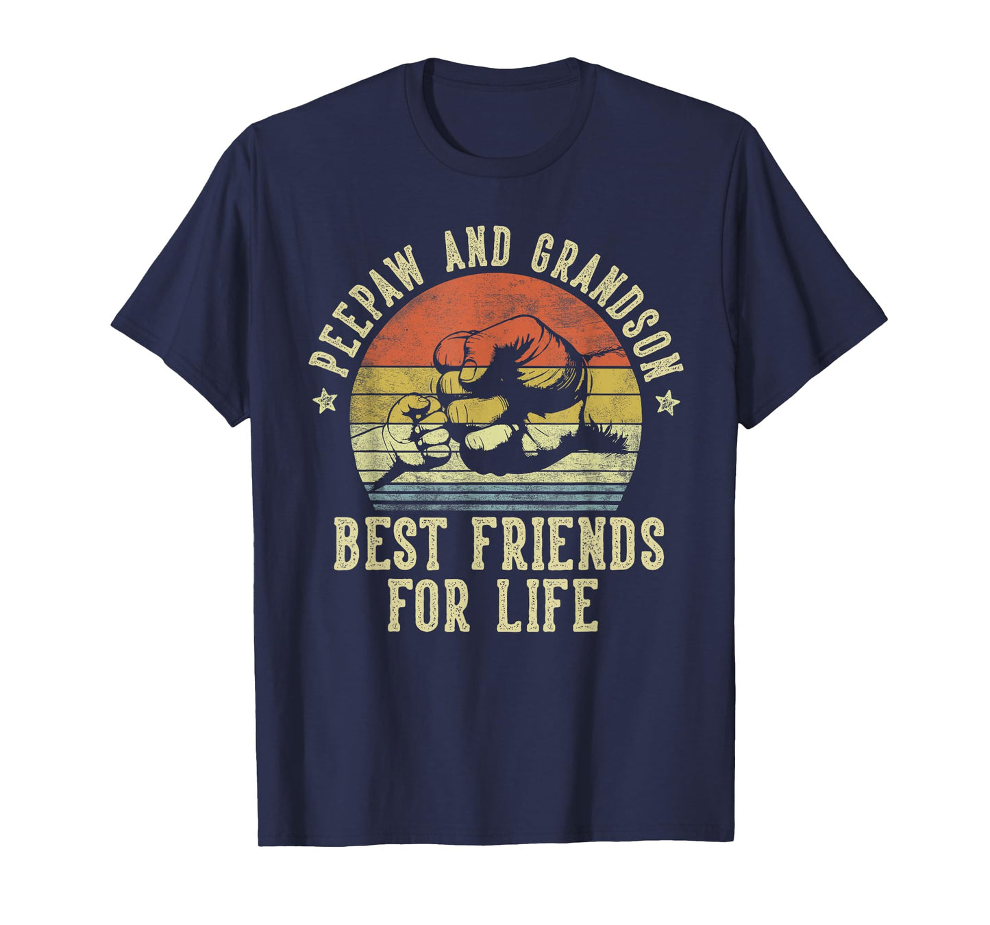 Peepaw and Grandson Best Friends for Life Funny Peepaw T-Shirt