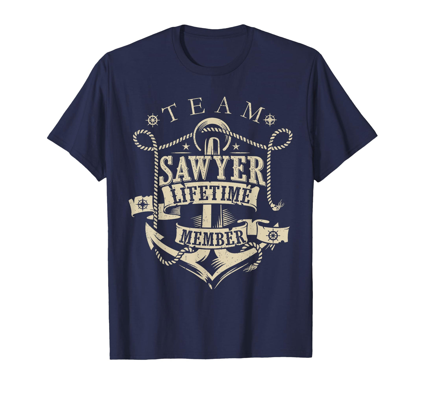 Team SAWYER Lifetime Member Vintage SAWYER Family Name T-Shirt