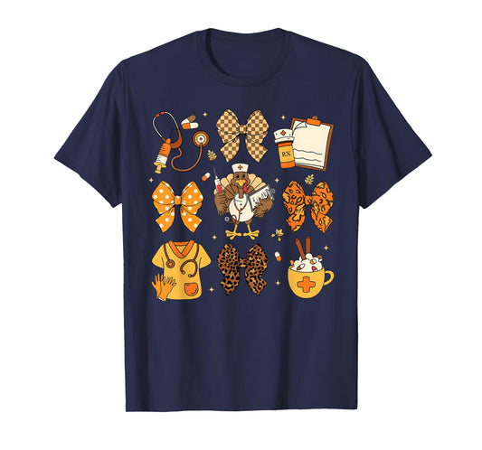 Nurse Life Coquette Bow Fall Autumn Pumpkin Spice Women T-Shirt