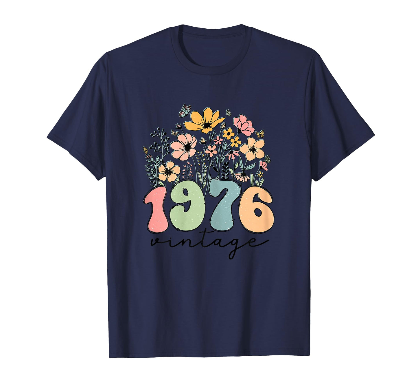 48 Year Old Women 1976 Vintage Wildflower 48th Birthday Gift T-Shirt