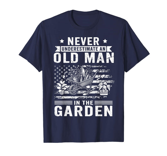 Gardener Funny Gardening An Old Man In The Garden Plant T-Shirt