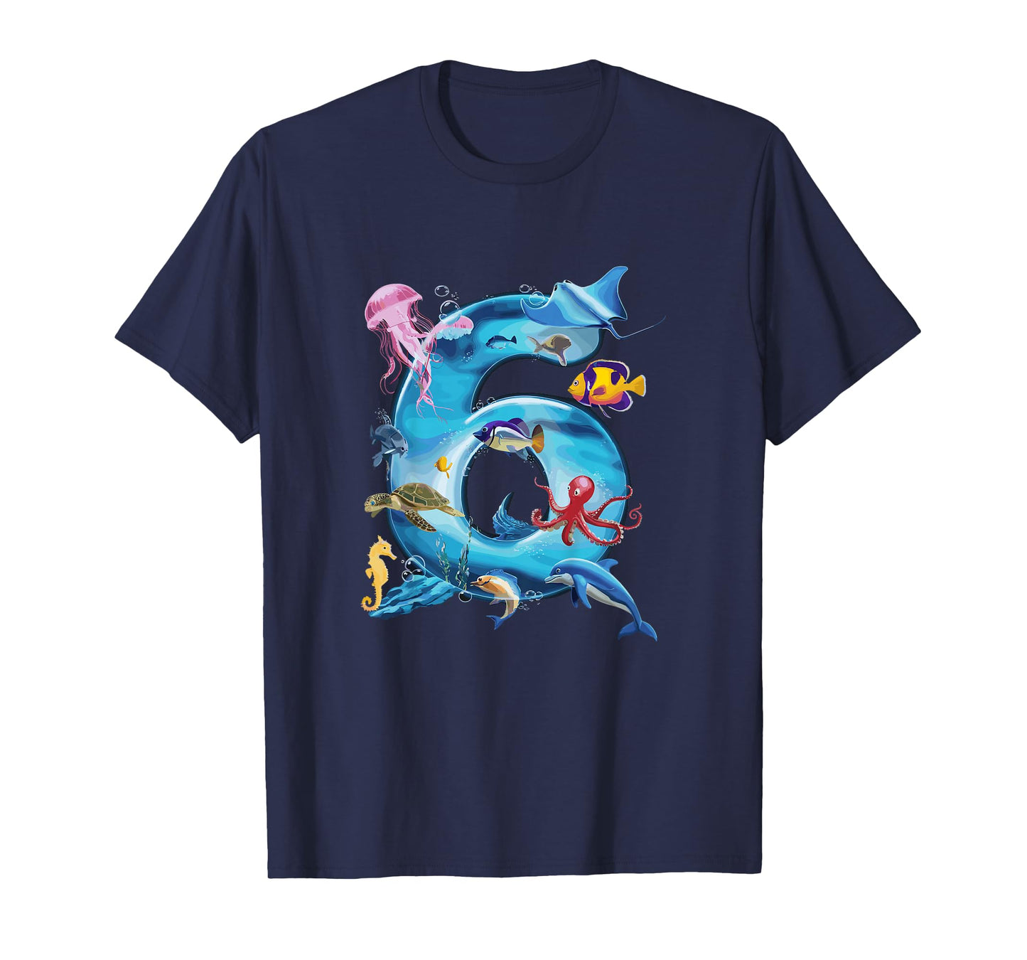 Sea Ocean Number 6rd Birthday Boys and Girls T-Shirt