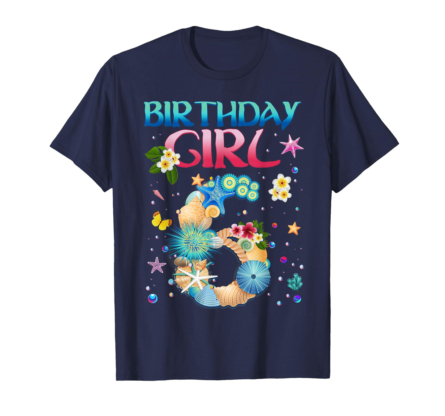 6 Years Old Birthday Girl Adventures In Oceania 6th Birthday T-Shirt