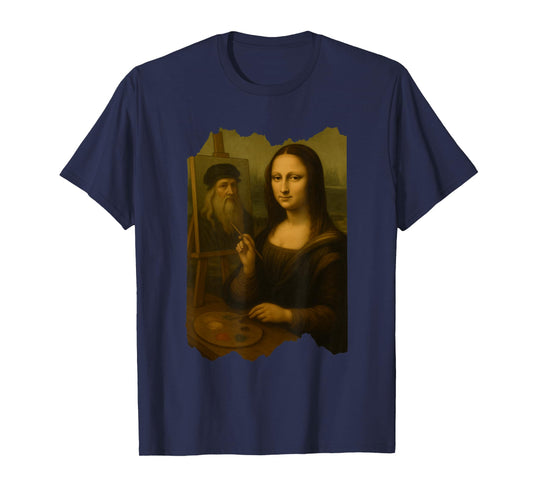 Mona Lisa Painting Leonardo da Vinci Funny Art Parody T-Shirt