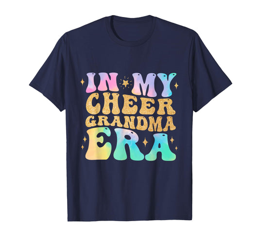 In My Cheer Grandma Era Cheerleading Football Mom Game Day T-Shirt