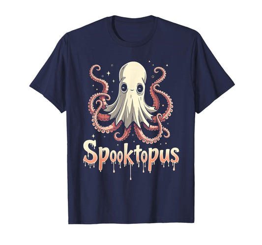 Spooktopus Funny Octopus Spooky Halloween Ghost T-Shirt