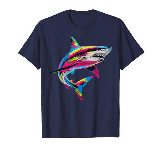 Shark Animal Biology Sea Colorful Shark Lover T-Shirt