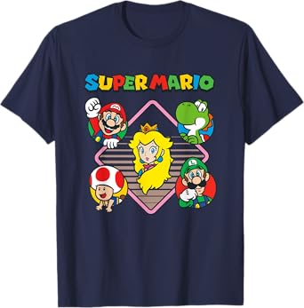 Super Mario Bros Vintage Princess Peach & Friends T-Shirt