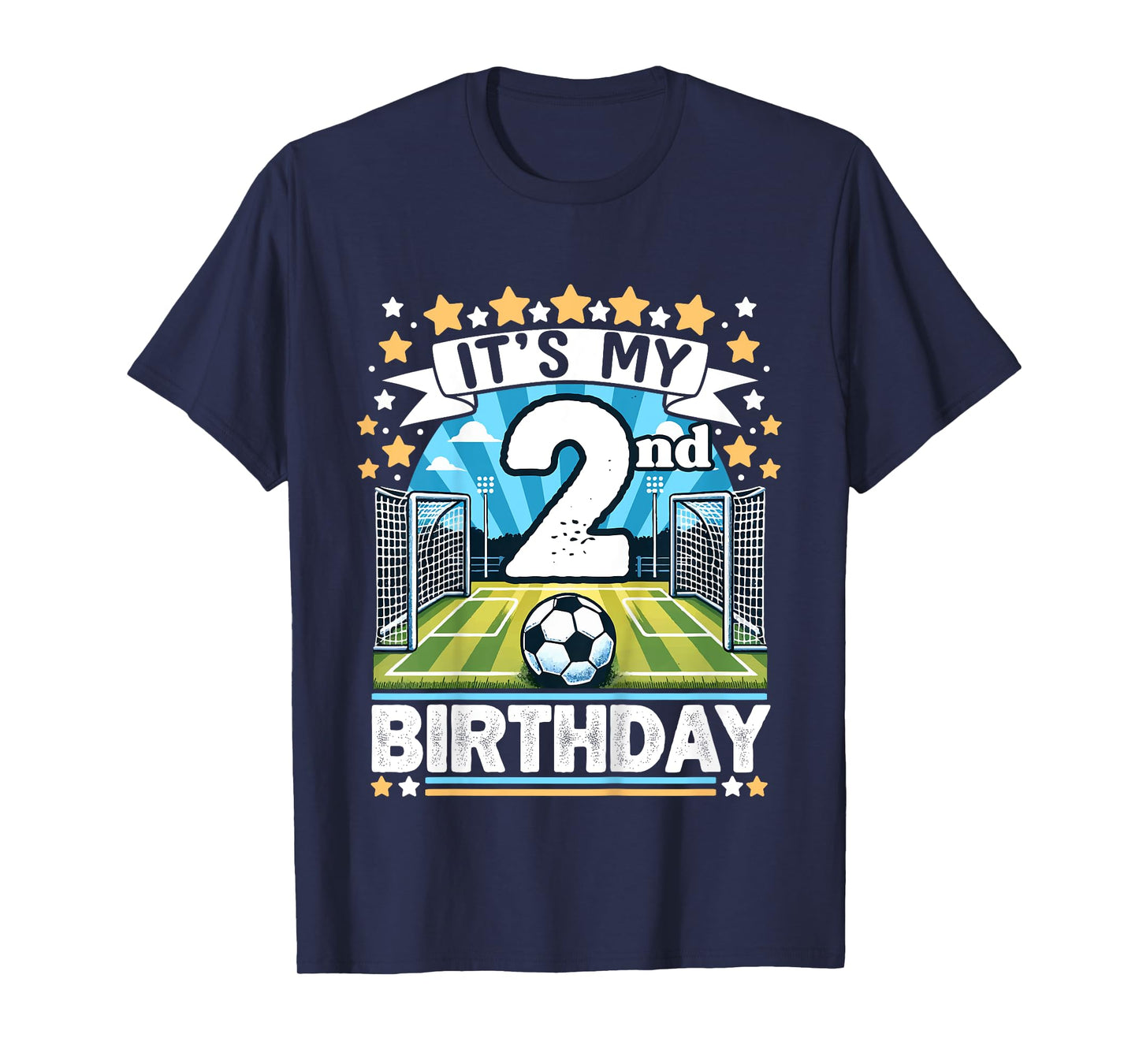 Kids It's My 2nd Birthday Soccer Football 2 Years Old Boy Player T-Shirt