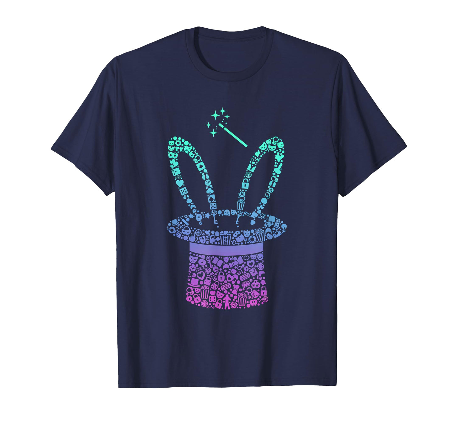 Magician Hat Magic Icons Wizard Magic Performer Costume T-Shirt