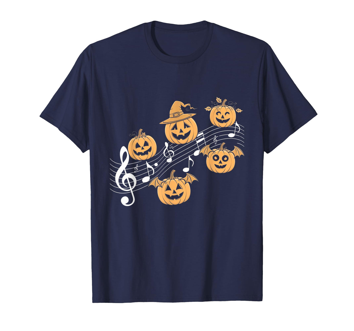 Music Note Pumpkin Fall Music Teacher Halloween Costume T-Shirt