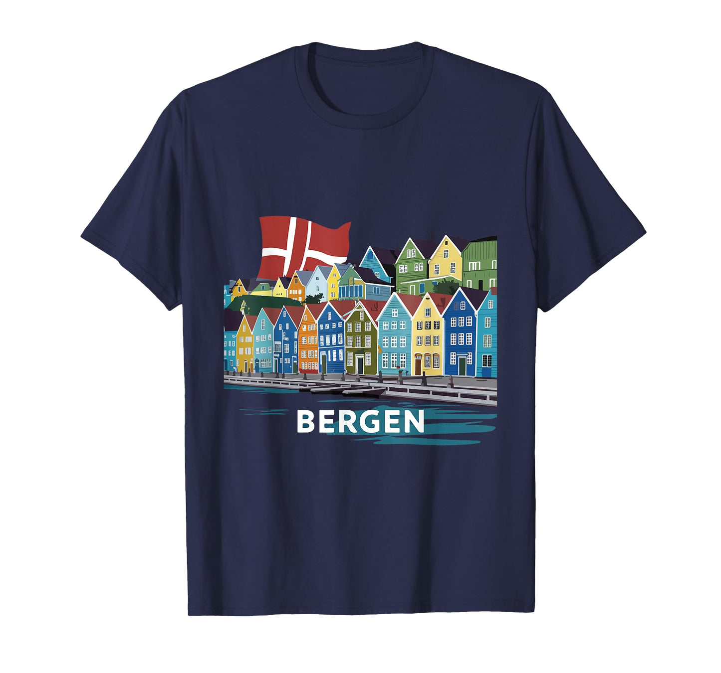 Fjord Bergen Norway Costume Fjords of Norway Harbor City T-Shirt