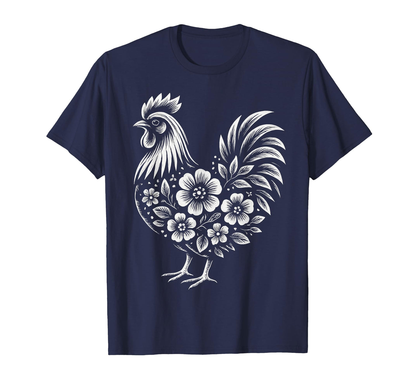 Chicken Floral Vintage Farm Girls Women Lover Cute Chicken T-Shirt