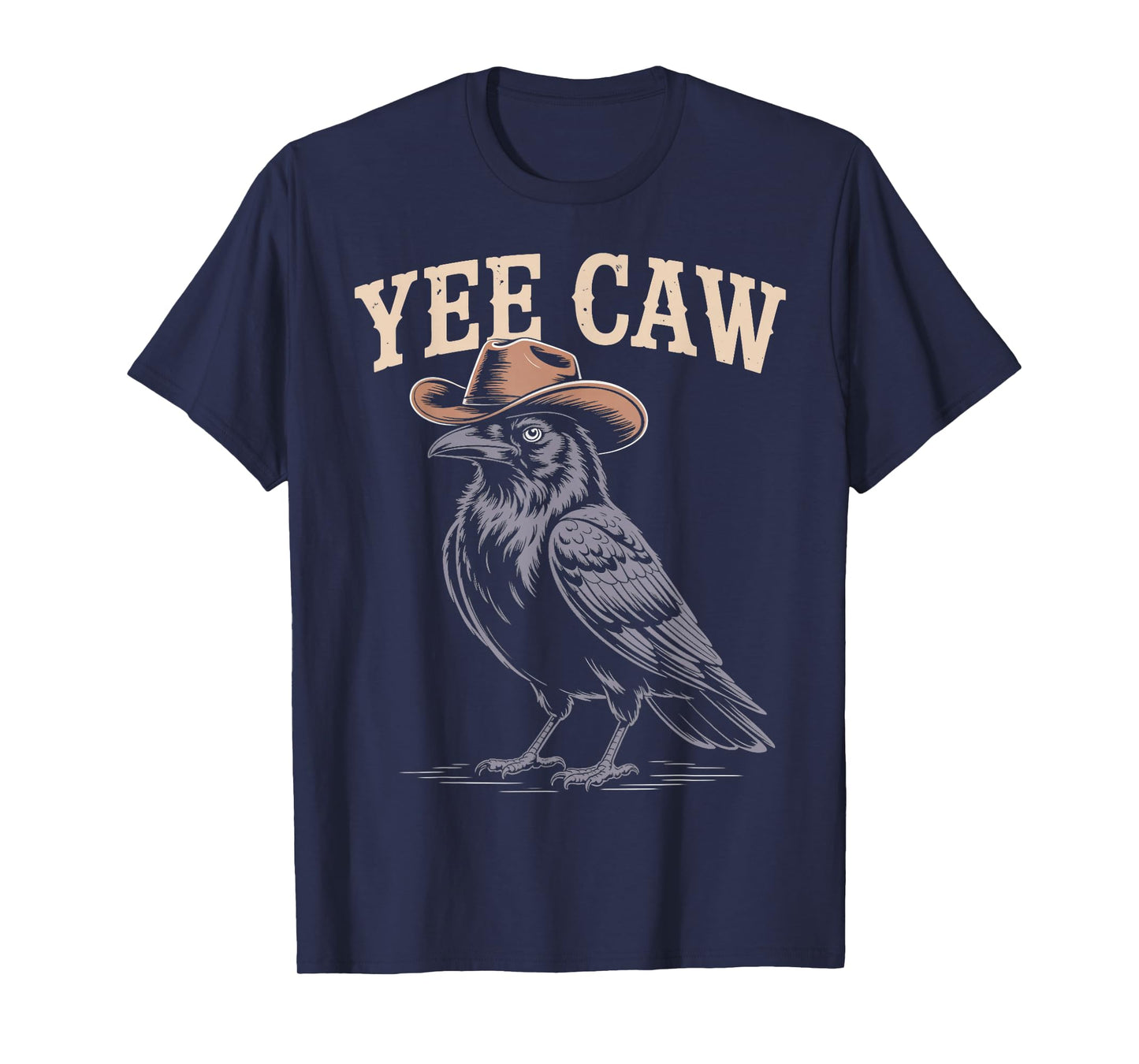 Yee Caw Cowboy Crow Animal Gothic Birds Animal Funny Crow T-Shirt