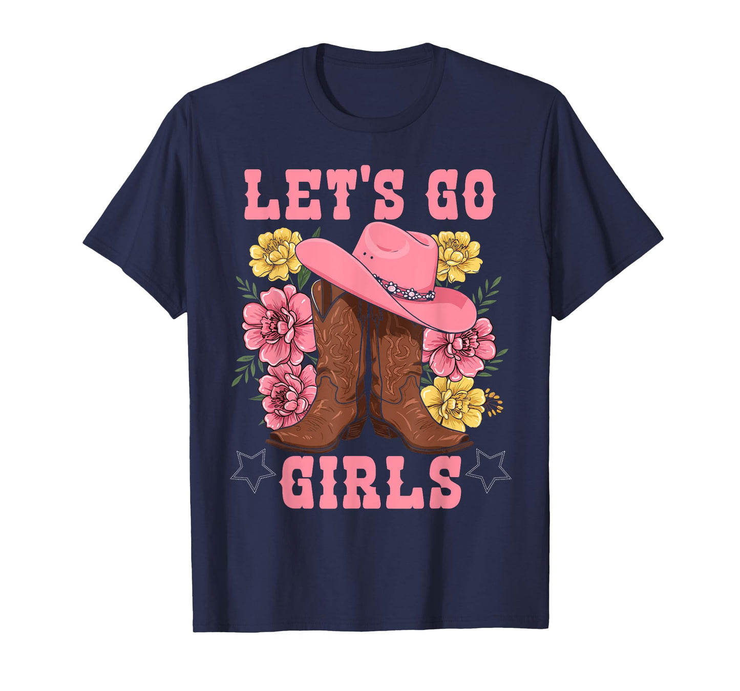Let's Go Girls Tees Retro Rodeo Western Love Country Cowgirl T-Shirt