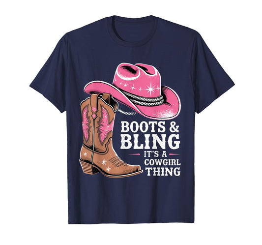 Boots & Bling It’s a Cowgirl Thing Western Rodeo Country T-Shirt