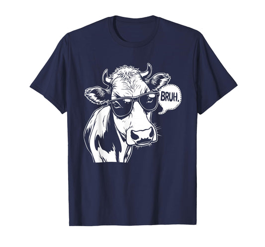 BRUH cow Funny cow Lover BRUUUH Meme Saying Slang T-Shirt