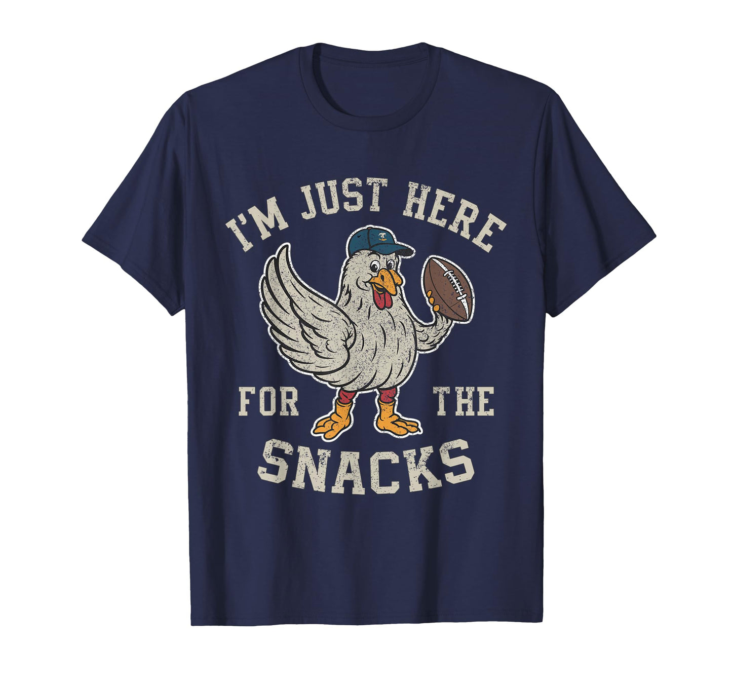 Funny I'm Just Here For The Snacks Football T-Shirt