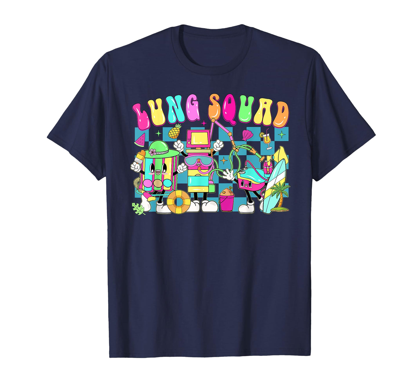 Retro Lung Squad Summer Vibe Float Respiratory Therapist T-Shirt