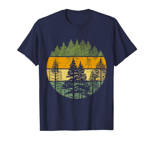 Vintage Wildlife Trees Outdoors Nature Retro Forest Apparel T-Shirt