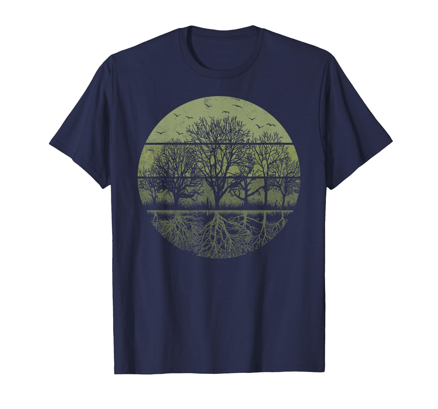Retro Outdoor Nature Wildlife Nature Vintage Forest Trees T-Shirt