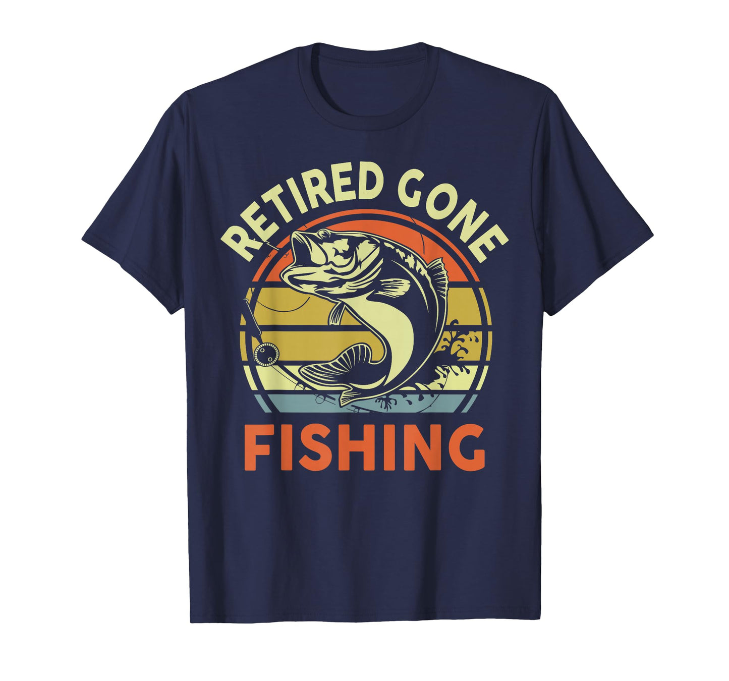 Retired Gone Fishing Gift Funny Grandpa Fishing Retirement T-Shirt