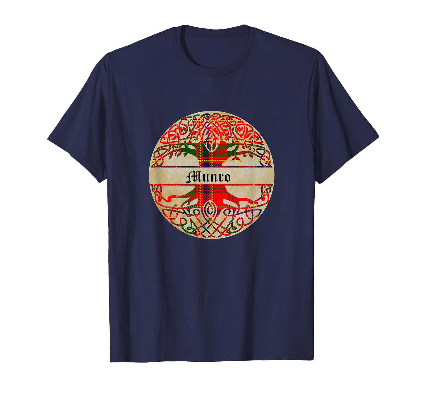 Munro Clan Tartan Tree of Life Scottish Surname T-Shirt