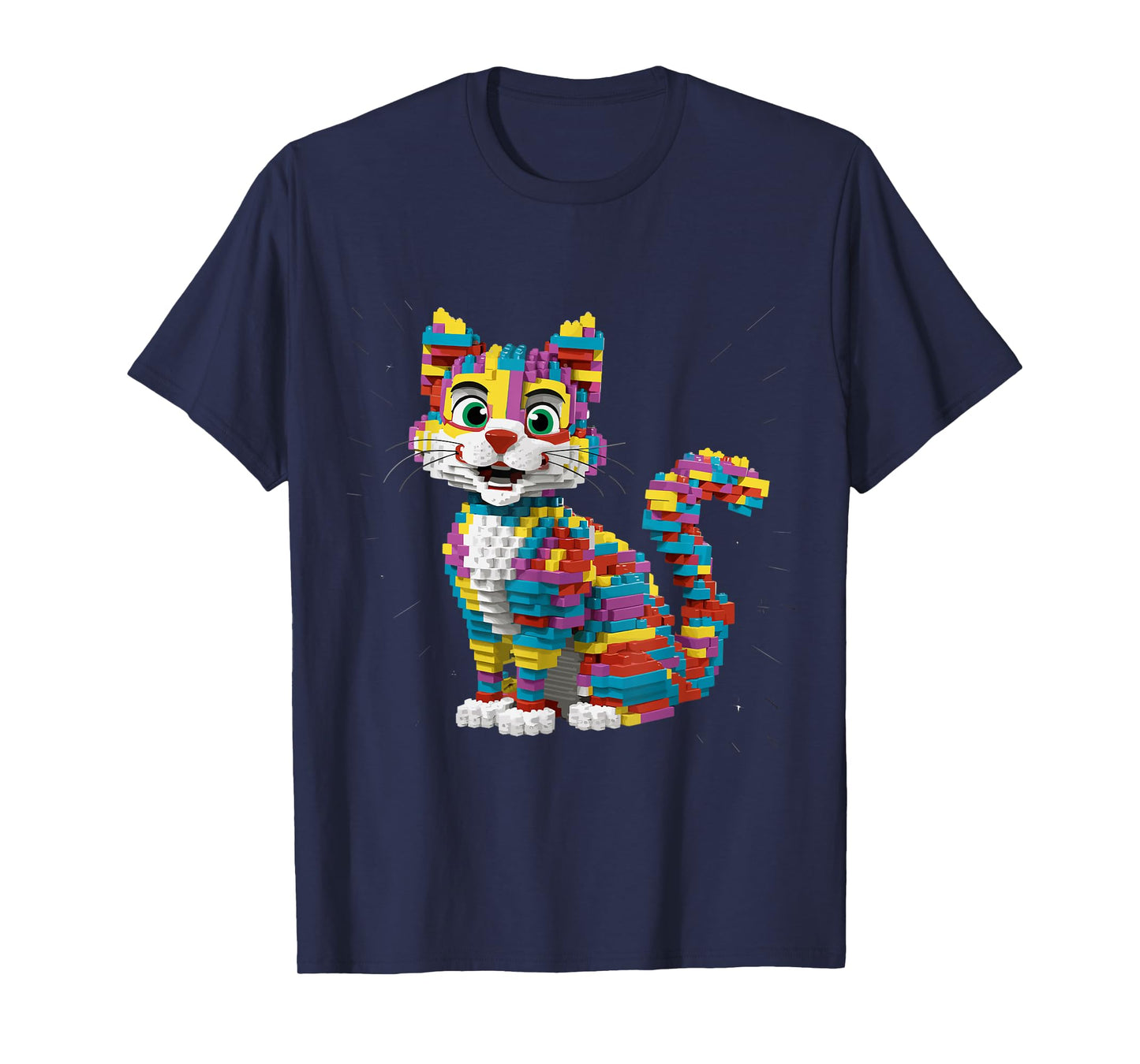 Master Builder Kids Building Blocks Cat Brick Builder T-Shirt