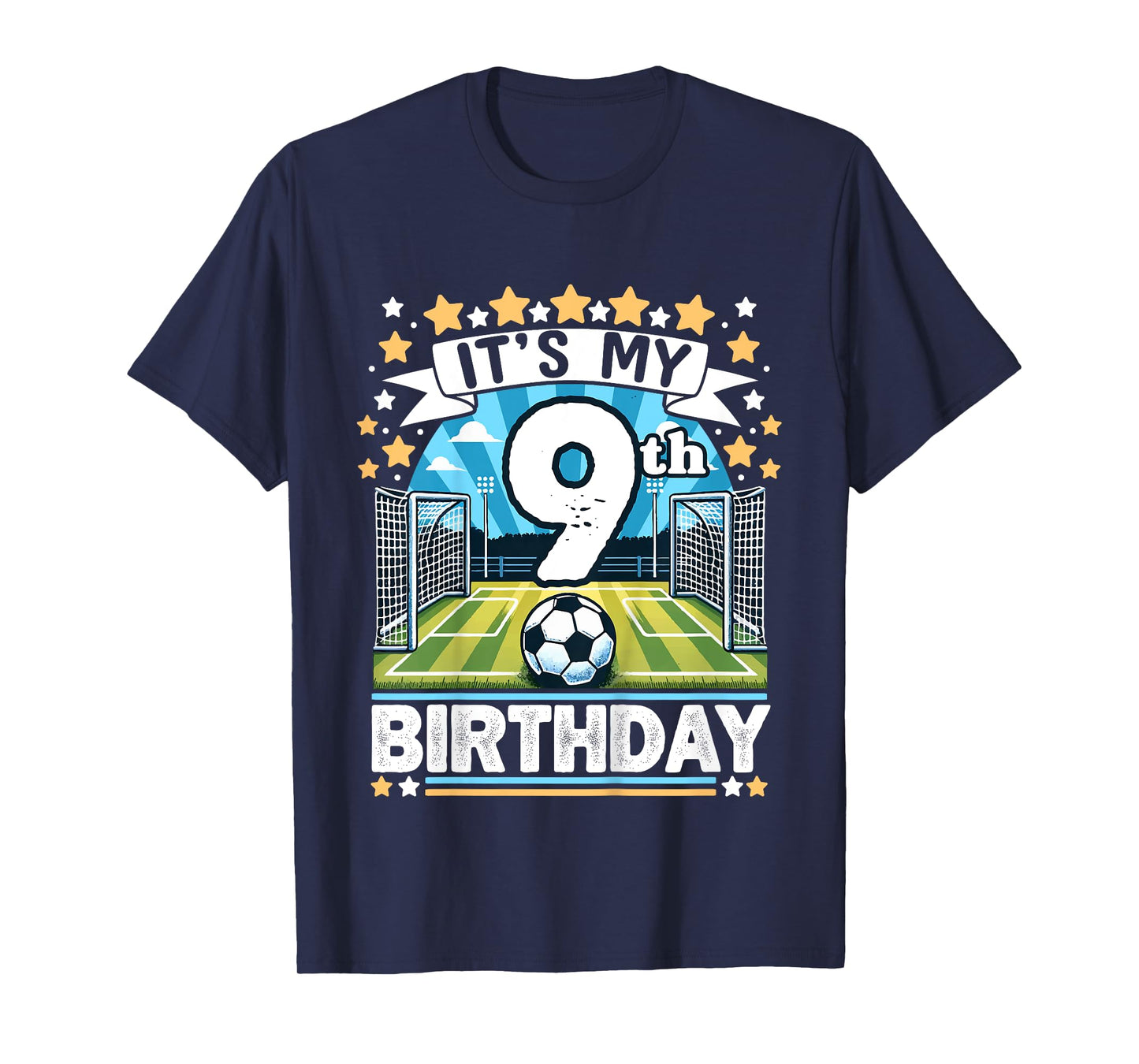 Kids It's My 9th Birthday Soccer Football 9 Years Old Boy Player T-Shirt