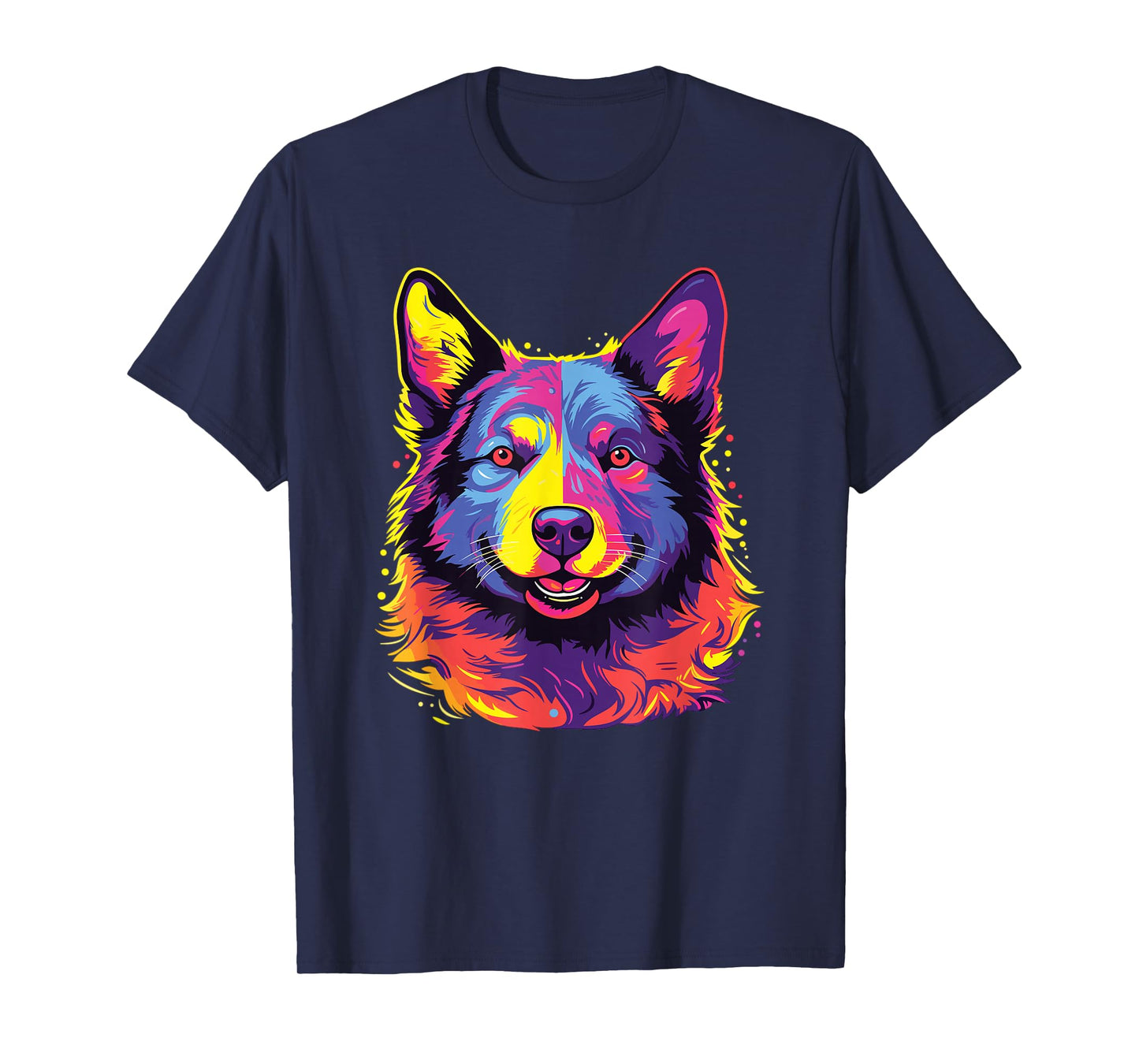 Watercolor Colorful Karelian Bear Dog Dogs T-Shirt