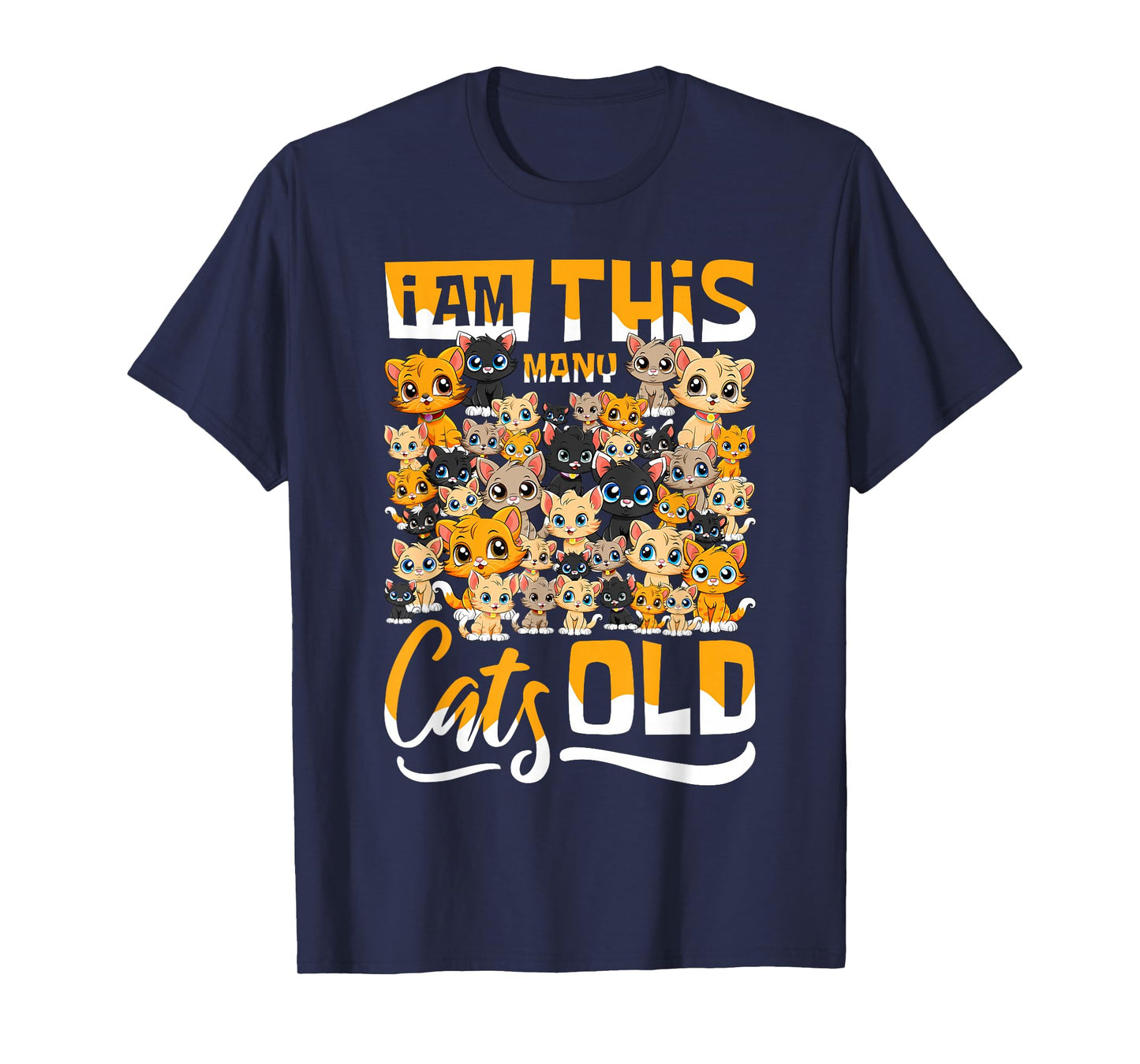 Fortieth Birthday - 40th Forty Years Old Birthday 40 Cats T-Shirt