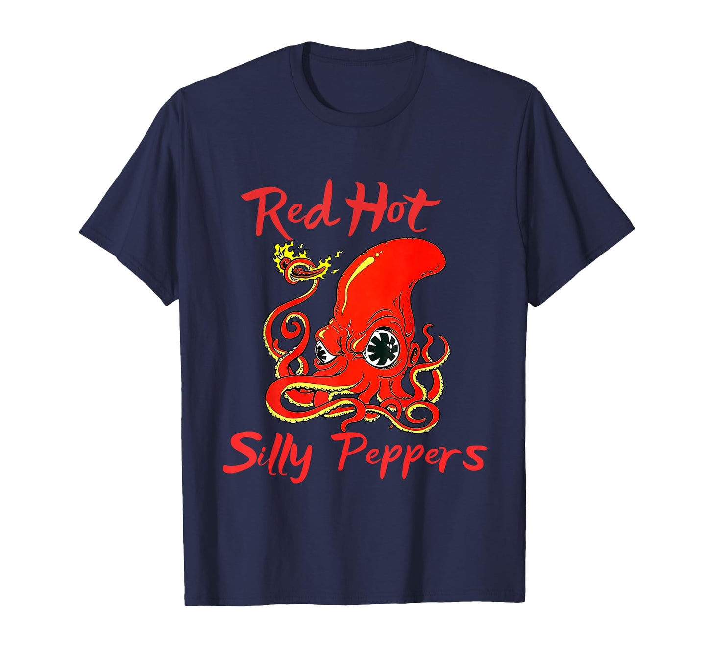 Octopus Chilli Tee Red Hot Silly Peppers Funny T-Shirt