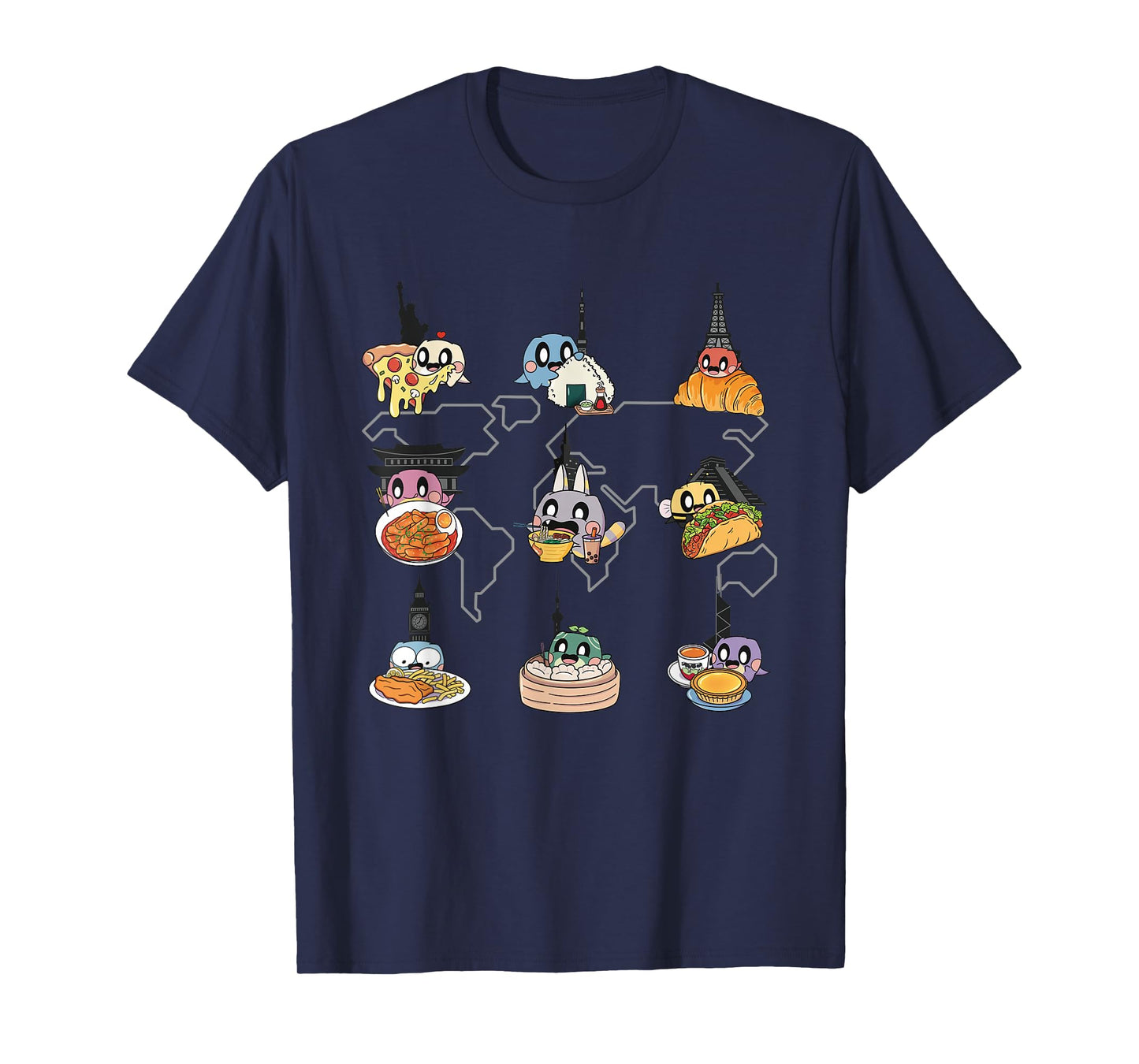 International Flavours by Dinobean Studios Cute Black Print! T-Shirt