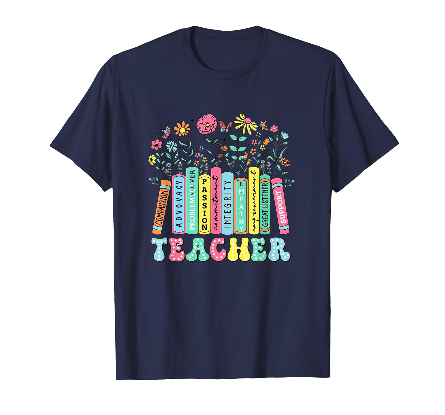 Back to School Cute Floral Teacher T-Shirt, Teacher Life T-Shirt