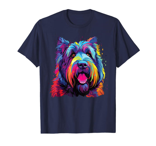 Watercolor Colorful Bouvier Des Flandres Dog Men Women Girls Kids T-Shirt