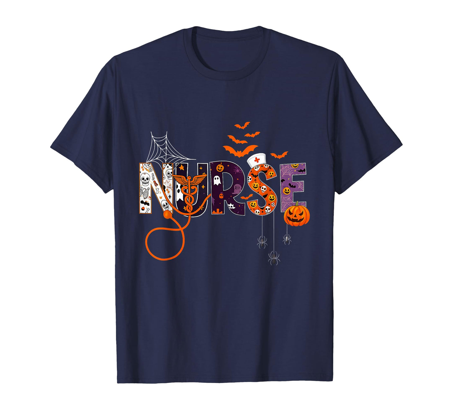 Ghost Nurse Healthcare Worker Cute Nurse Halloween T-Shirt