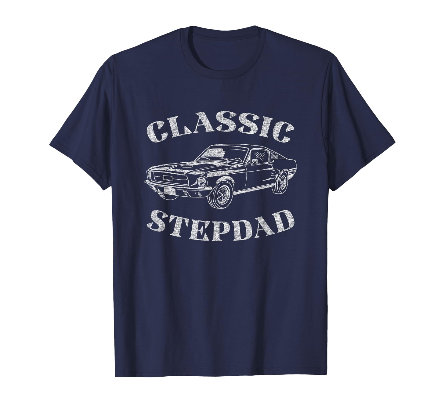 Funny Stepdad Classic Car Graphic T-Shirt