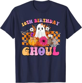 Halloween Ghoul 10 Year Old 10th Birthday Spooky Ghost T-Shirt