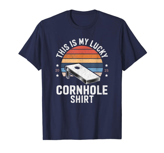 This Is My Lucky Cornhole Funny Graphic T-Shirt