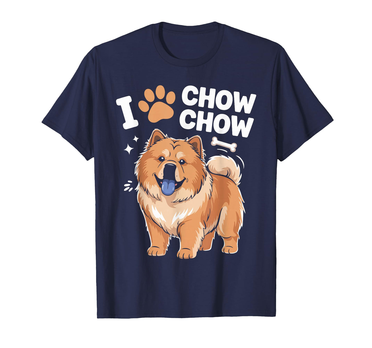 I Love Chow Chow Dog Lover Design T-Shirt