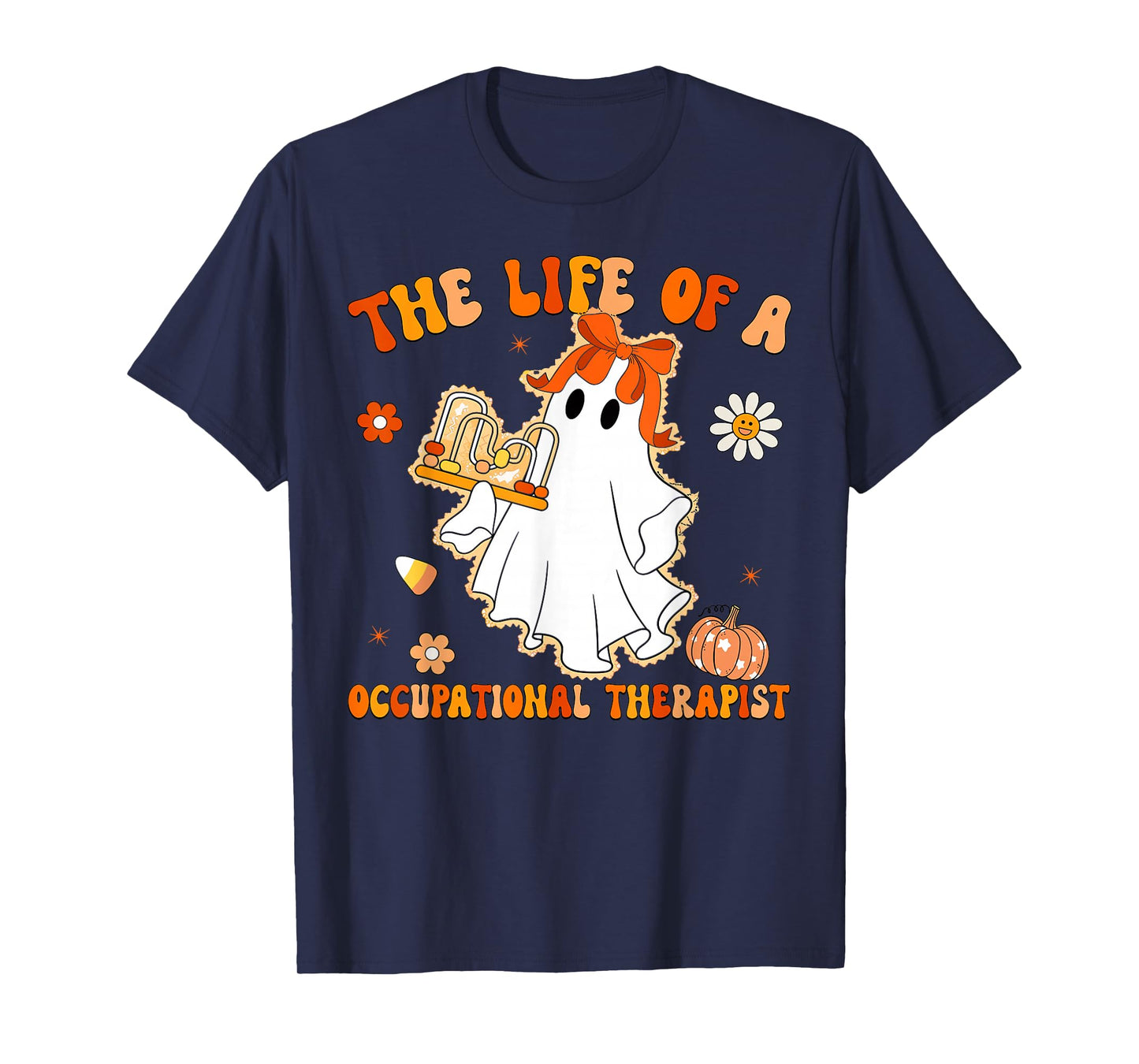 Groovy Life of A OT Occupational Therapist Ghost Halloween T-Shirt