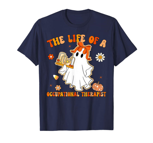 Groovy Life of A OT Occupational Therapist Ghost Halloween T-Shirt