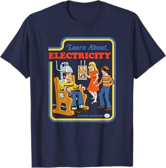 Steven Rhodes Learn About Electricity Funny Vintage T-Shirt